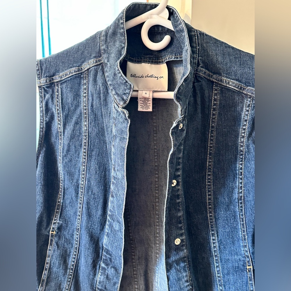 Telluride clothing co. Jean Vest Size S
